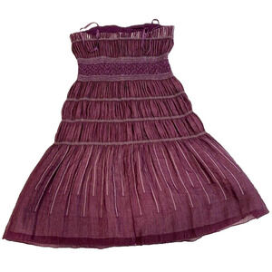 Max Studio - PUPLE SHEER MATERIAL Lined dress - women's size Small